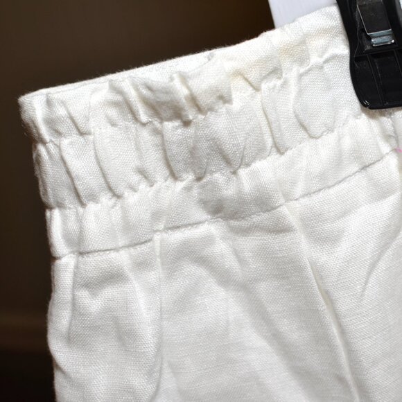 Plus Size 3X Grace Elements Sanibel Linen White Cropped Capri Pants NWT - Picture 12 of 14